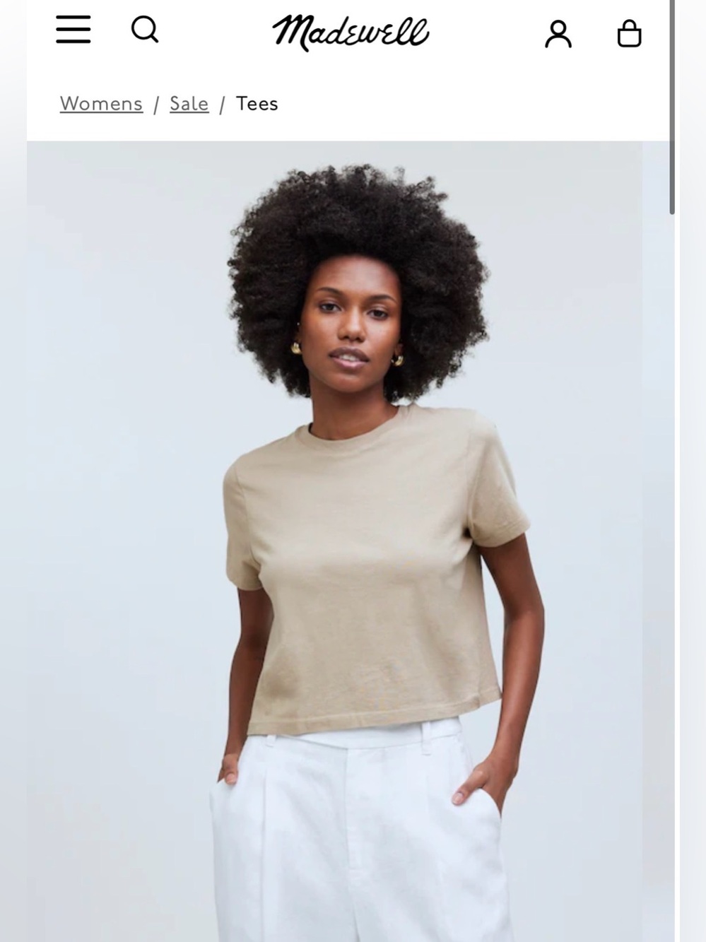 Madewell Boxy Cropped Tee